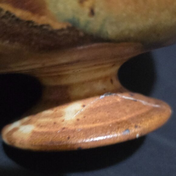 Art Pottery Stoneware Cheese / Butter Covered Bowl Set - Signed JACKSON - Picture 8 of 9